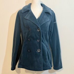 Columbia Sportswear Women’s Fleece Jacket Blue Double Breasted — Size Large
